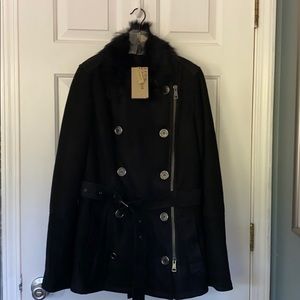 Burberry Brit Black Shearling coat